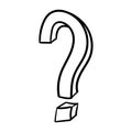 Doodle icon depicting a question mark.